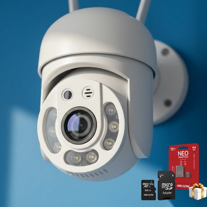 Kit Seguridad 3x2 — Cámara Domo 360° + Memoria SD