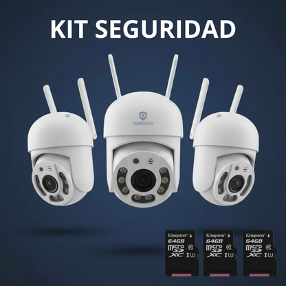 Kit Seguridad 3x2 — Cámara Domo 360° + Memoria SD