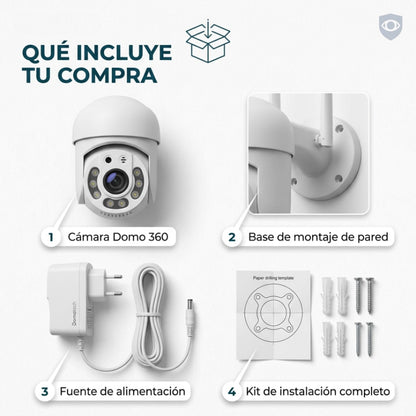 Kit Seguridad 3x2 — Cámara Domo 360° + Memoria SD
