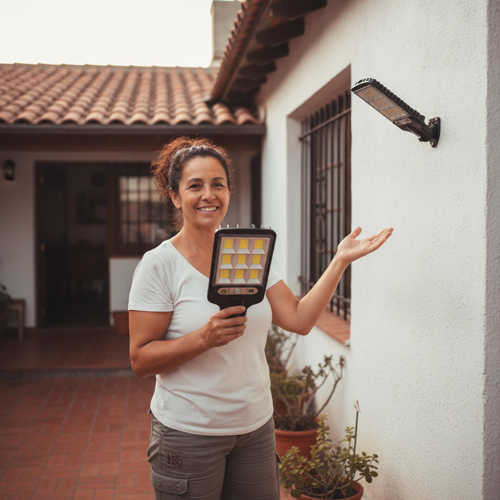Reflector Solar Exterior con Sensor de Movimiento